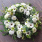 White and green Circle of life wreath